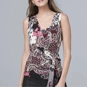 White House Black Market Wrap Top XS